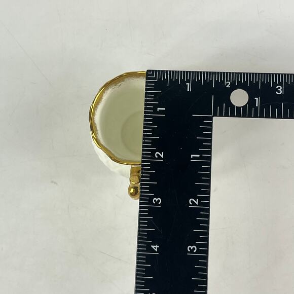 Hammersley Bone China Teacup & Saucer Set White Embossed Heavy Gold Trim England - Picture 11 of 13